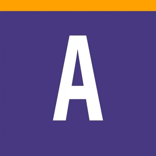 Website icon with the letter a on a purple background
